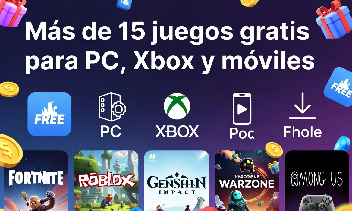 Más de 15 juegos gratis para PC, Xbox y móviles