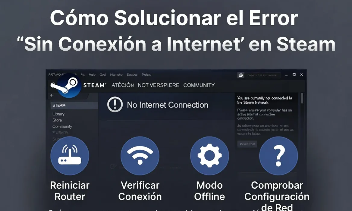 Cómo solucionar el error “sin conexión a internet” al instalar juegos en Steam