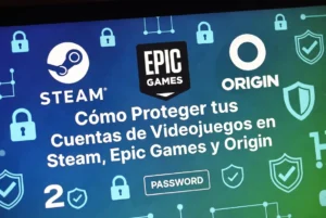 Cómo proteger tus cuentas de videojuegos en Steam, Epic Games y Origin