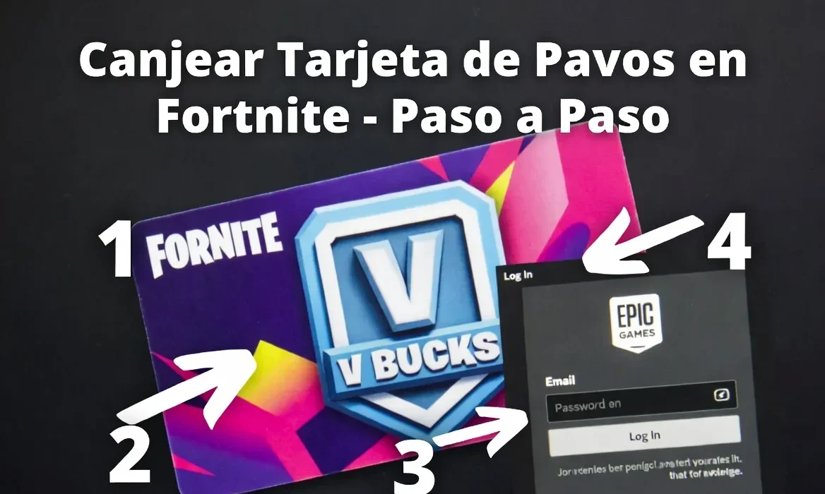 Cómo canjear una tarjeta de paVos de Fortnite paso a paso